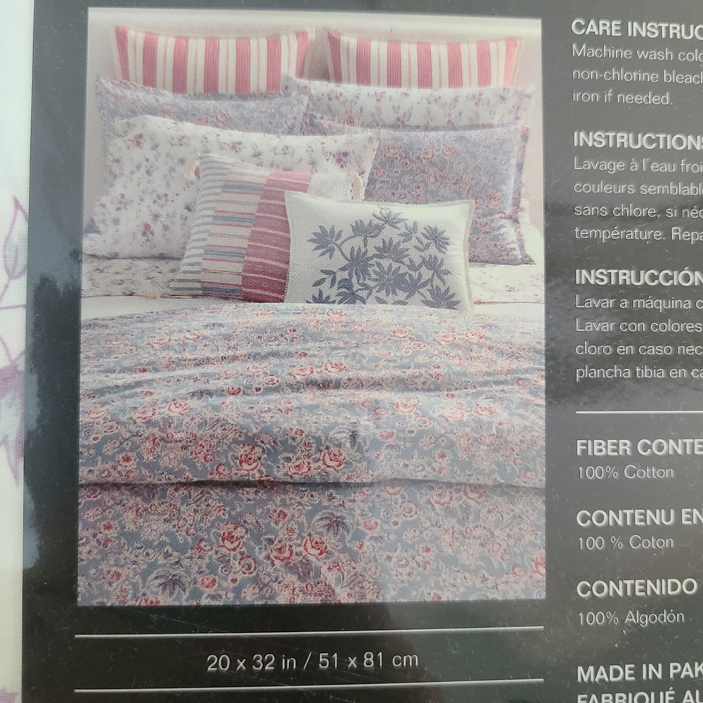 NEW Ralph Lauren Maddie Blossom Floral 2 Standard Pillowcases 20x32 100% Cotton - Picture 4 of 7